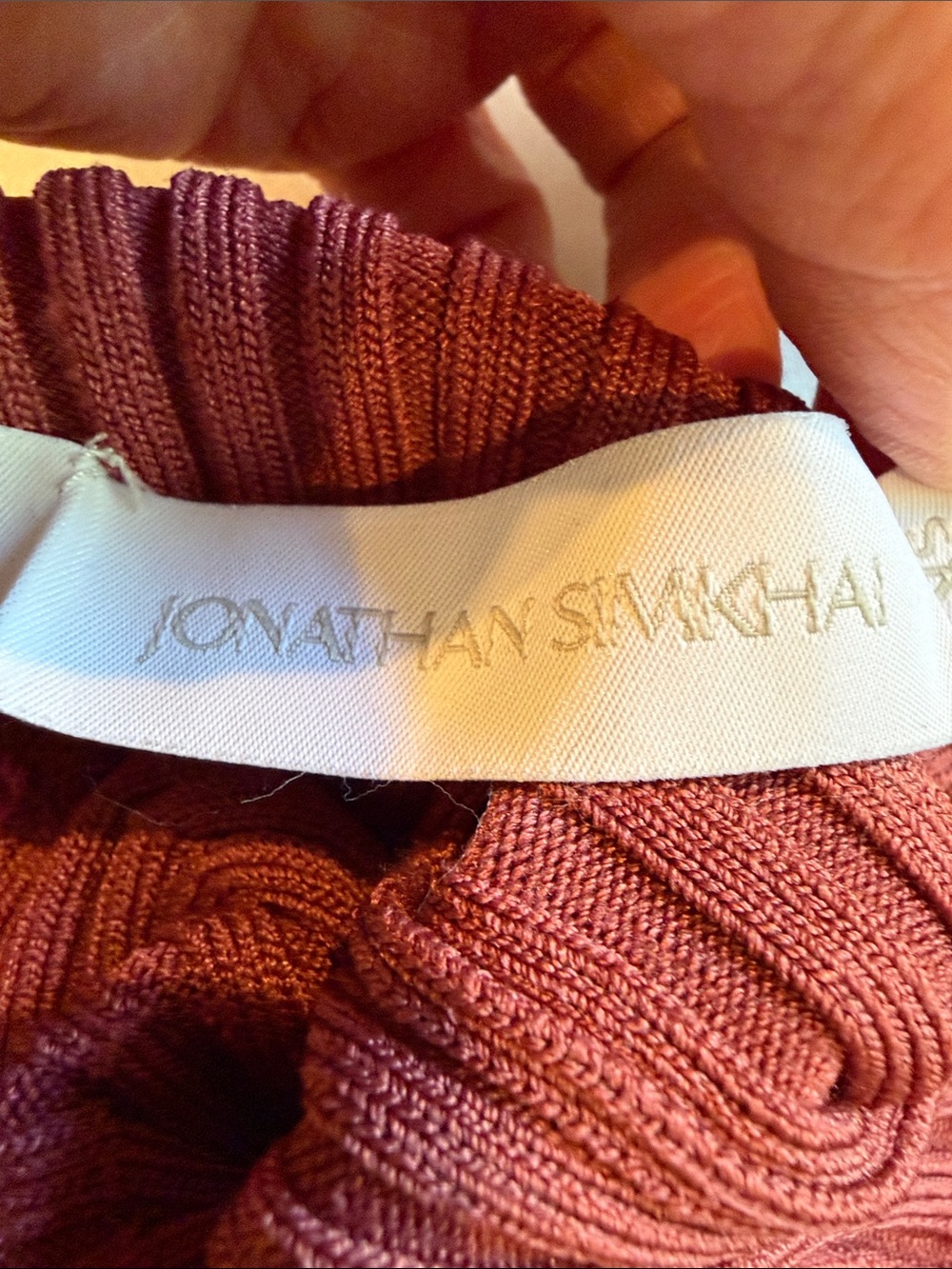 JOHNATHAN SIMKHAI Ribbed Cutout Long Sleeve Top Size XS - Picture 2 of 7